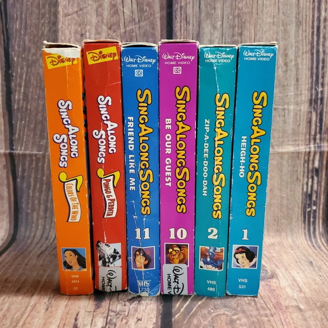 DISNEY SING ALONG Songs Lot Of 6 VHS Tapes Friend Like Me Be Our Guest