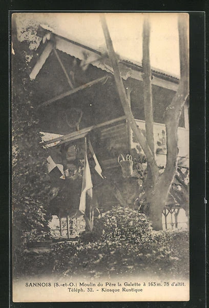 CPA Sannois, Moulin du Père la Galette, Kiosque Rustique