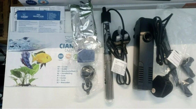 **BRAND NEW** LARGE Fish Tank Aquarium Complete Set-up: Heater, Filter & More 8
