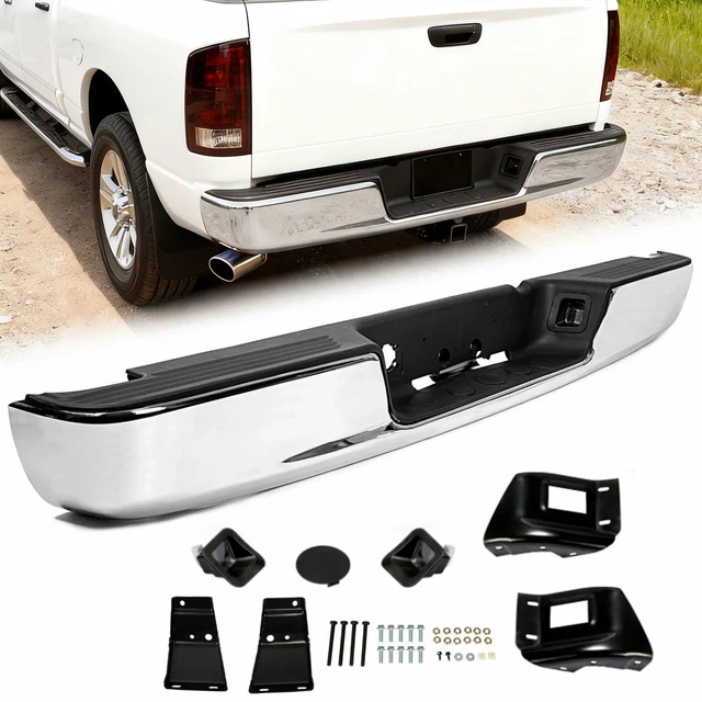 Rear Chrome Step Bumper Face Bar Fit 94-01 Dodge Ram 1500 2500 3500