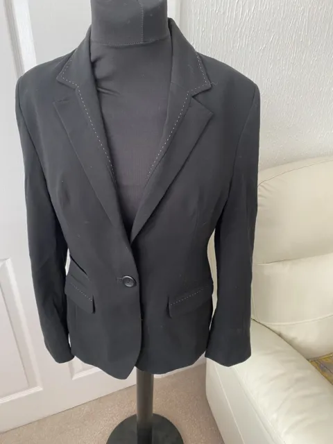 Black Smart Formal Tailored Fitted Jacket | Next | Size 12R