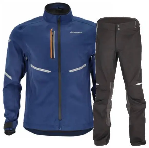 Acerbis X Duro Waterproof Blue Jacket Black Trouser Enduro Adult Off Road Trail