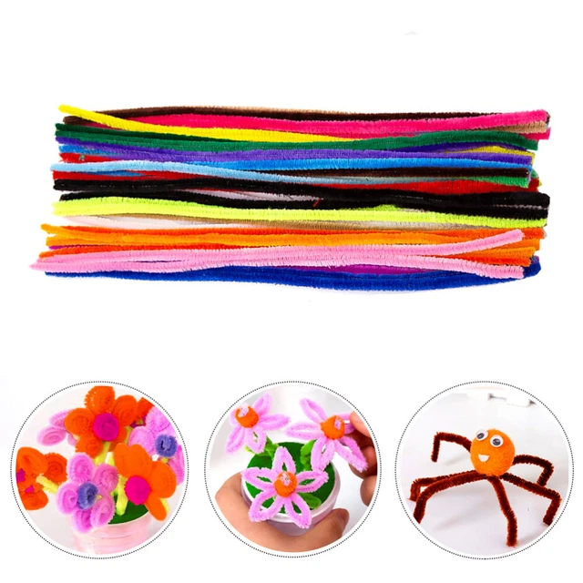 200 Pcs Farbspitzen Polyester Plüschstäbchen Basteln Colorful