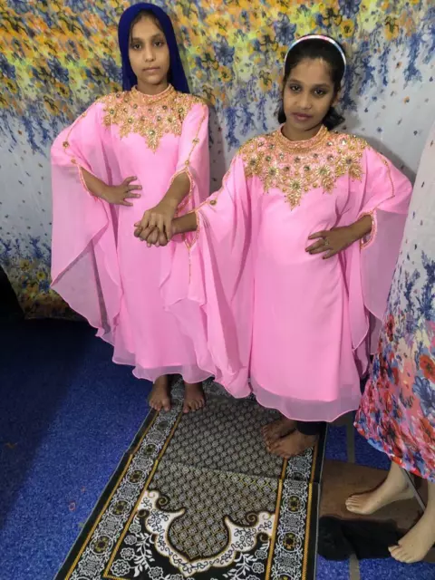 Islamisches muslimisches Mädchenkleid für Kinder, Abaya, Afrika, Farasha,...