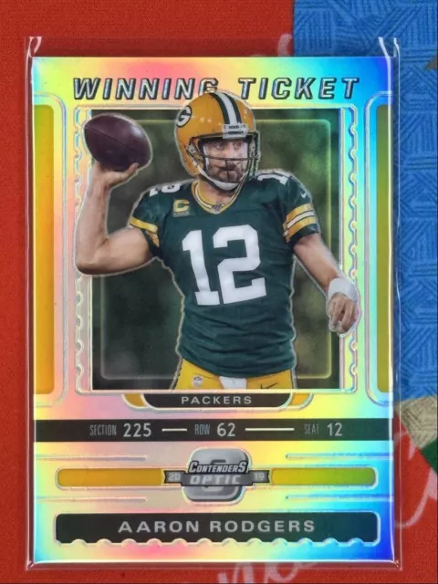 2019 Panini Contenders Optic Winning Tickets Aaron Rodgers 020/165 Green Bay