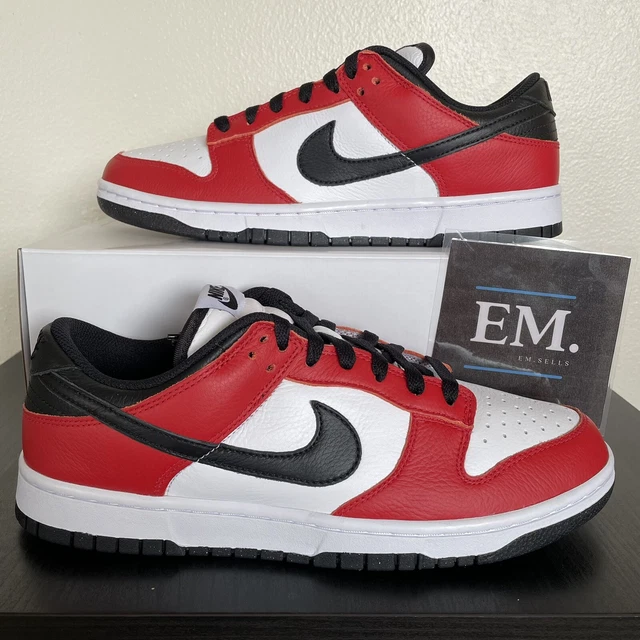 NIKE DUNK LOW By You Chicago Mens Sizes Red Black White ID Sneakers