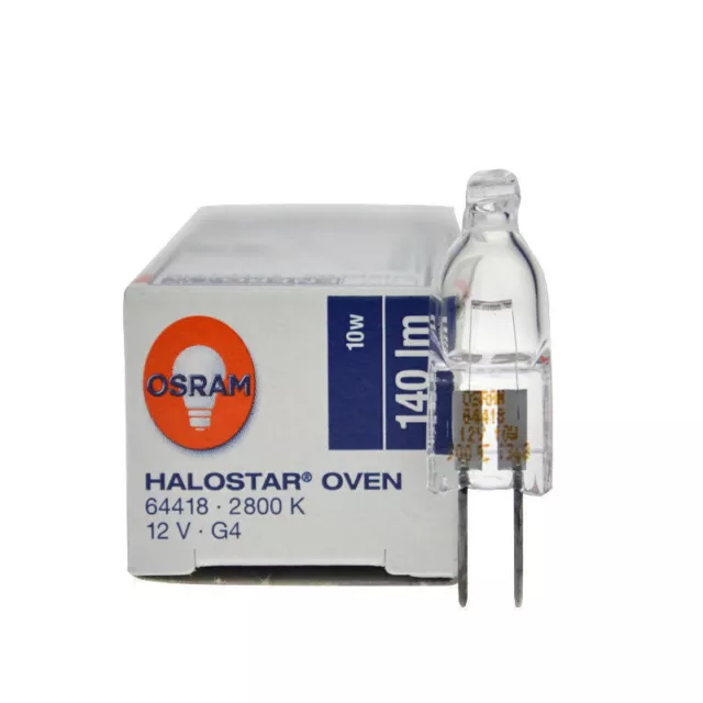 5xFor Halostar Oven 64418 2800K 12V10W G4 Backofen 300° Steaming Oven Light Bulb