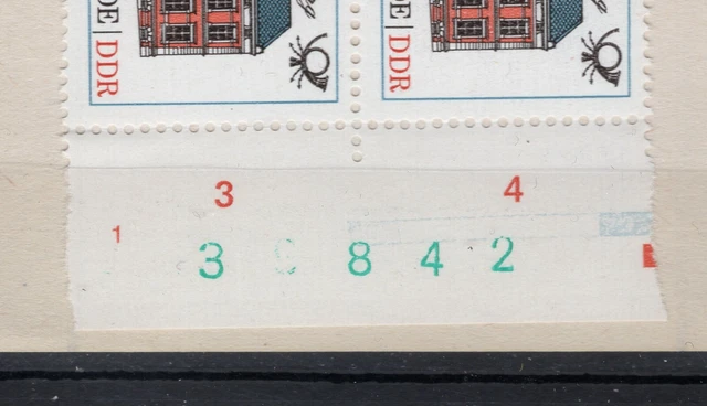 DDR SMHD 26 mit Minr. 3067 mit grünem Bogenzähler und DV - postfrisch - (GM26g)