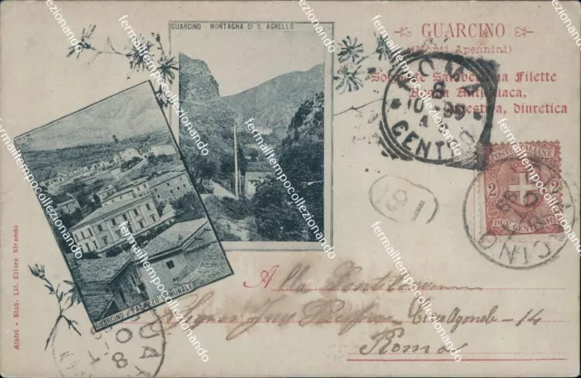 cg435 cartolina guarcino provincia di frosinone 1899 lazio