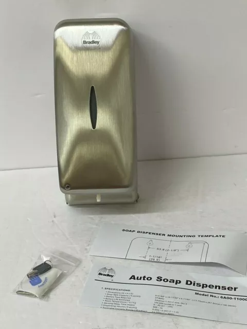 Bradley 6A00-110000 Stainless Steel Surface Mounted Soap Dispenser, 27 oz - NEW