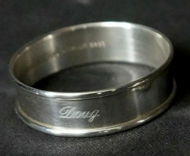Vintage Gorham Sterling Silver Napkin Ring "Doug" name engraving
