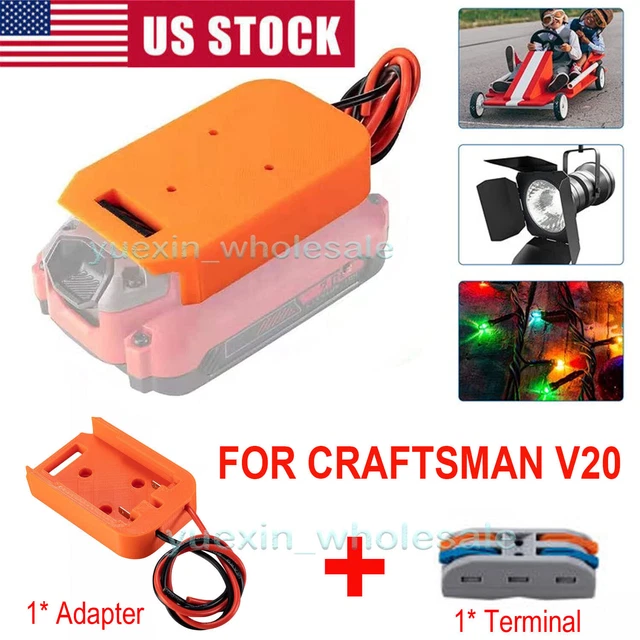 20V Power Wheels Adaptor for Craftsman V20 Dock Power Connector RC Robotics