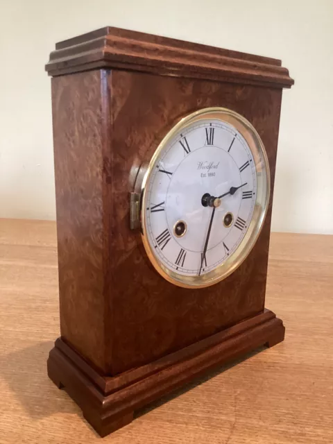 WOODFORD Chiming Eight Day Desk /Mantel Clock - Ting Tang - Fully Working