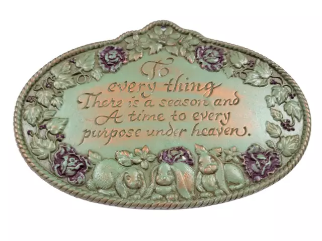 Home Interiors Decorative Metal Wall Art Plaque To Everything There is a Season