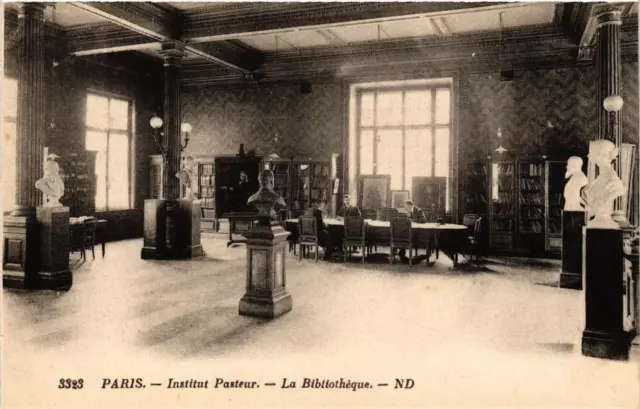 CPA PARIS 15th Institut Pasteur. La Bibliotheque (536029)