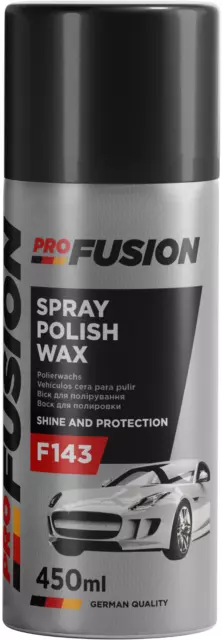 ProFusion Cera Carnauba Rápida en Spray para Coches Brillo Protección 450 ml