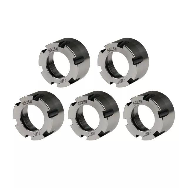 US Stock 5Pcs ER25UM Collet Nuts Clamping Nuts M32*1.5mm Nut HRC50-54