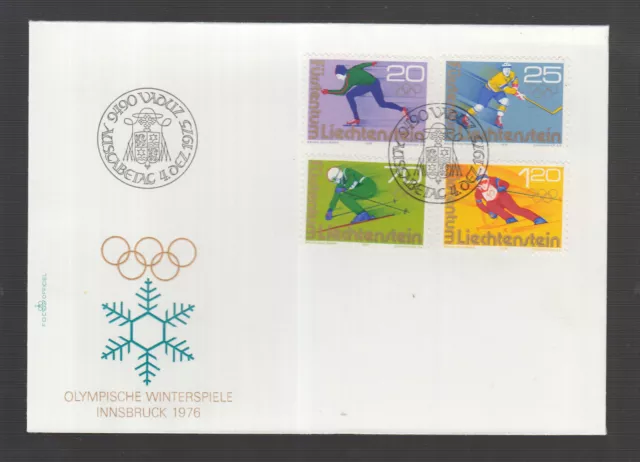 Liechtenstein FDC 1975 - Olympische Winterspiele Innsbruck 1976  Vaduz