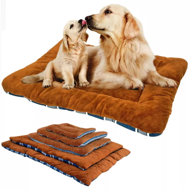 Washable Pet Dog Cat Bed Puppy Cushion Soft Warm Kennel Fleece Mat Blanket XS-XL