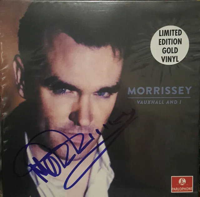 Morrissey ''Vauxhall And I'' Gold vinyl 2015 reissue, SIGNED !!