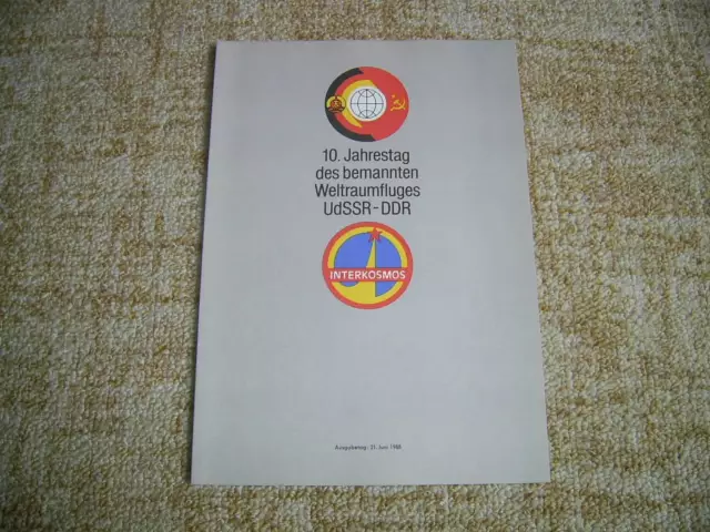 DDR 1988 Ersttagsblatt " 10 Jahrestag Weltraumflug DDR-UDSSR " MiNr. 3170-3172