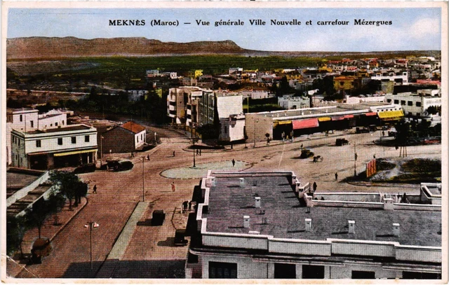 CPA AK MAROC MEKNES Vue générale Ville Nouvelle et carrefour Mezergues (93266)