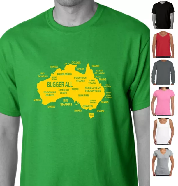 Funny T-Shirts Aussie Maps Mens Ladies Singlets Straya  t shirt Australian Tee