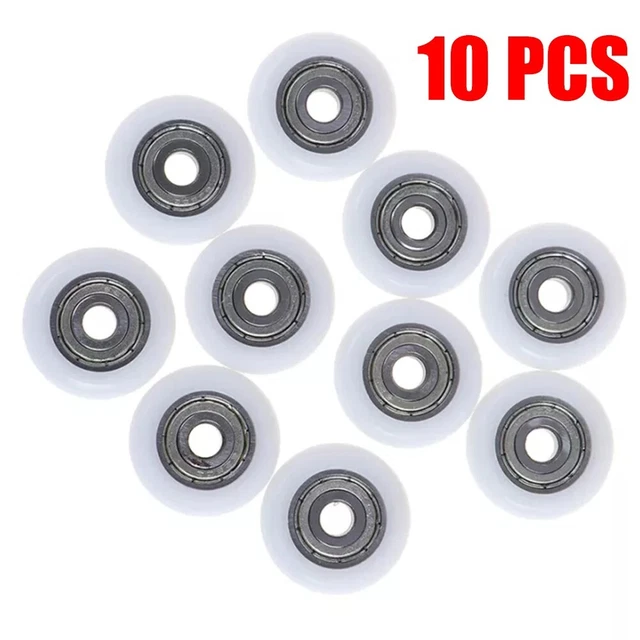 10x Porte Poulie Douche Pièce Verre Porte Rouleaux / Roues 19/23/25mm Roue