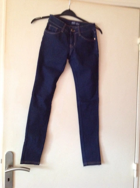 Jean Bleu HELLO MISS - Taille 40 - Neuf Avec Étiquettes - Coton Mélangé
