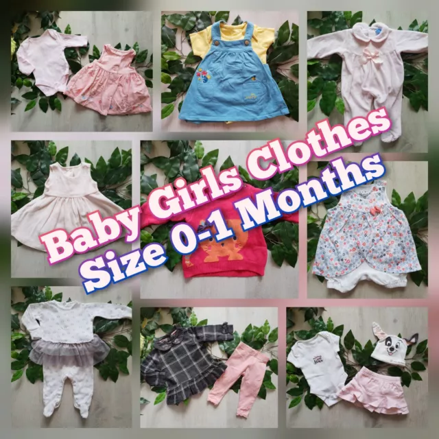 Baby Girls Build Make Your Own Bundle Job Lot Size New Born 0-1 Months Tiny Set