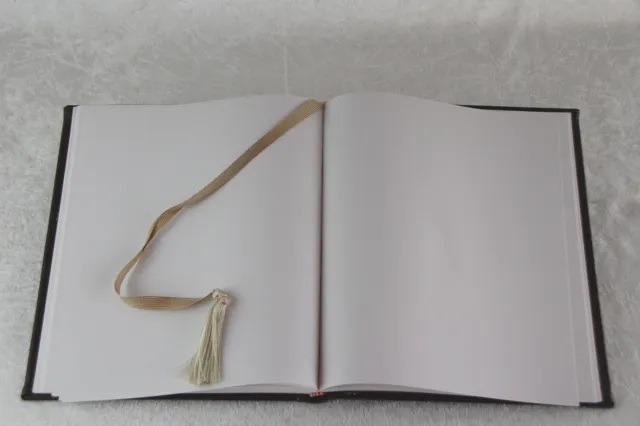 Gästebuch 21 x 24 cm echtes Leder Blancobuch Notizbuch sehr edel Lederbuch braun 3