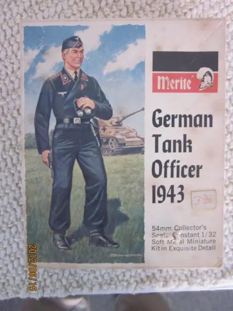 Monogram Merite German 1943 WW Tank Officer Soldier 54mm Miniature Metal Figure