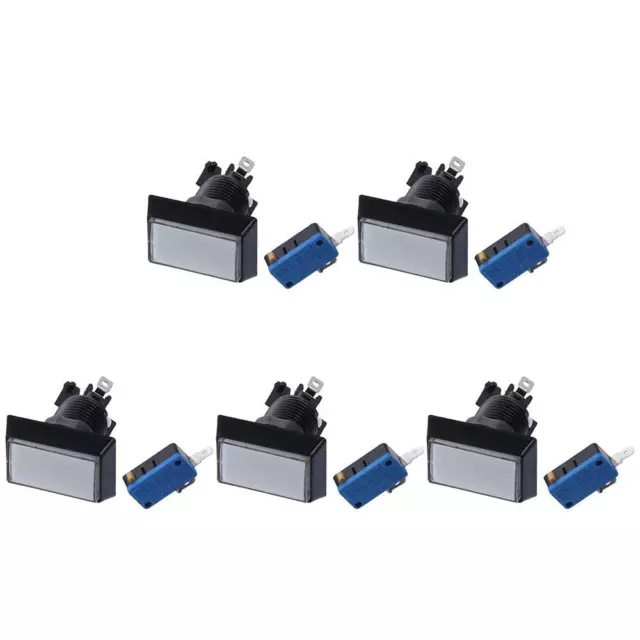 5pcs Rectangle Push Button Switch 30*50MM Game Push Button Practical