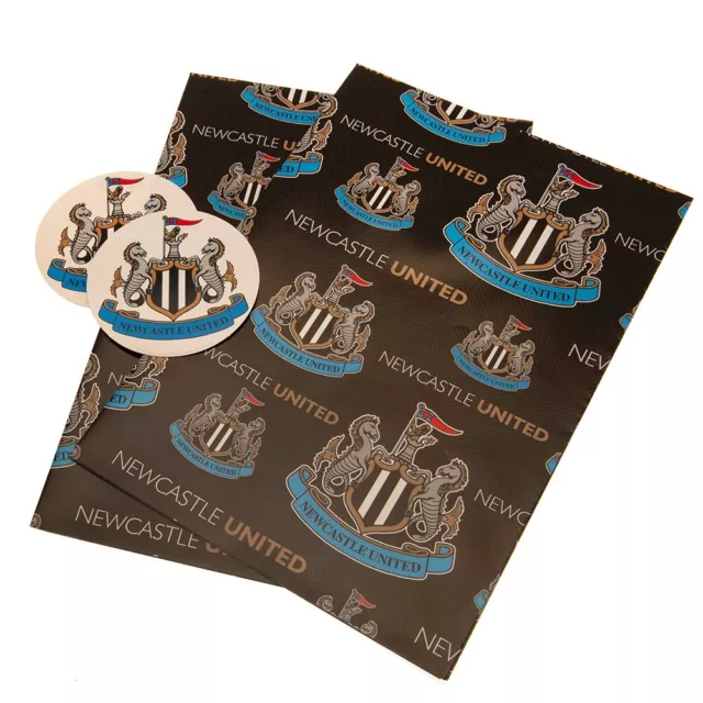 Newcastle United FC Gift Wrap Birthday XMAS Official Licensed SEALED UK STOCK