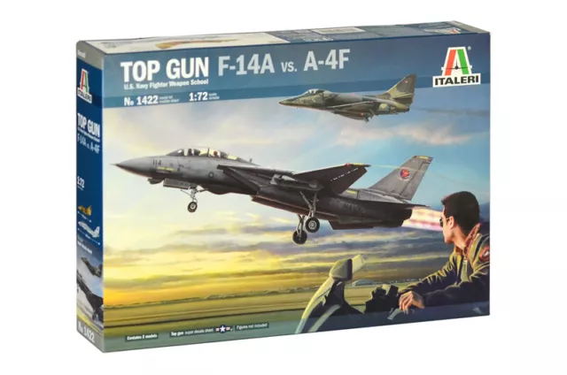 1:72 Italeri Us Navy Fighter Weapons School Top Gun F-14A Vs A4M Kit IT1422 Fashion