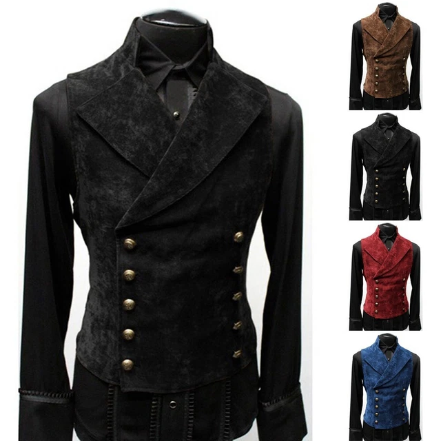 Kit Set Gilet Cosplay Costume Vittoriano Gilet Vittoriana Doppiopetto