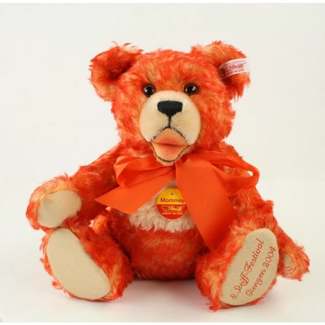 STEIFF TEDDY &MOMMEY& mit Zertifikat Mohair 32 cm rot NEU OVP Geschenk