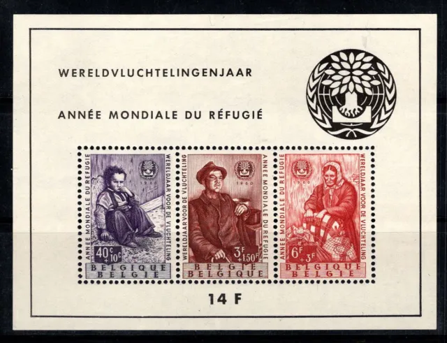 Belgique 1960 Mi. Bl. 26 Bloc Feuillet 100% Réfugié Neuf **