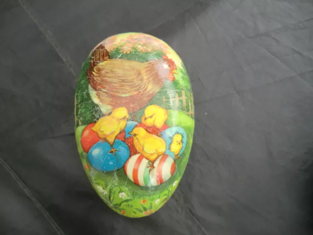 Altes Schönes Papp Osterei   Ostern 21x13,5 cm Ei aus Pappmache Nr-1.