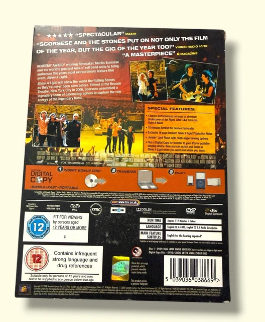 ROLLING STONES: SHINE A Light Dvd | Martin Scorsese Collectors Edition