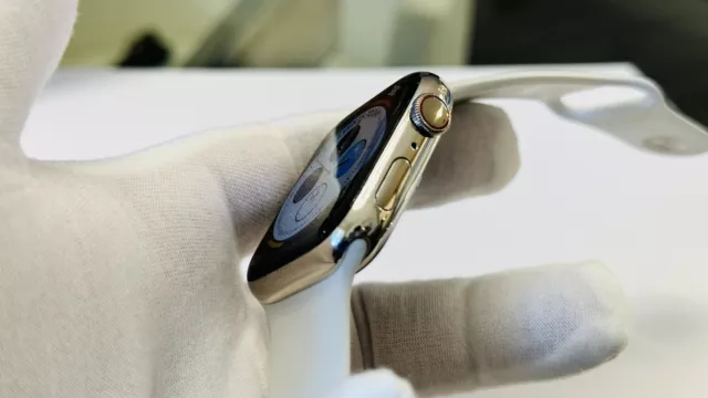 24K Gold Plated 45MM Hermes Apple Watch SERIES 8 Louis Vuitton Band LV  CUSTOM