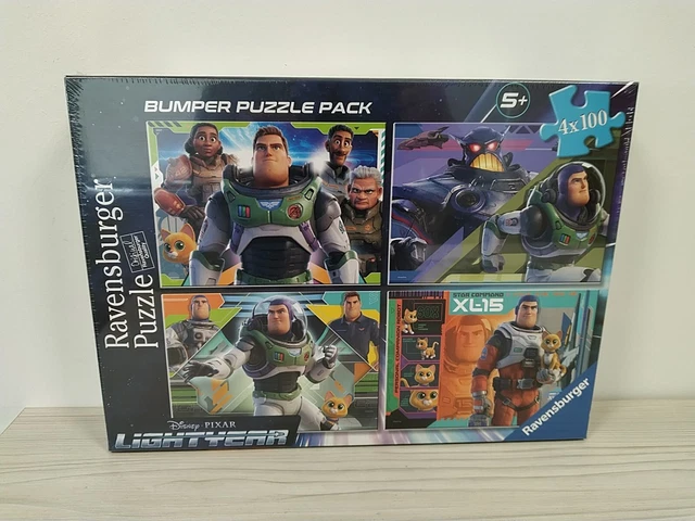 RAVENSBURGER DISNEY PIXAR BUZZ LIGHTYEAR 4 x 100 Piece Jigsaw Puzzle ...