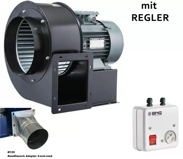 TURBO Zentrifugal Radialgebläse Radialventilator Radiallüfter 1950m³/h 230V