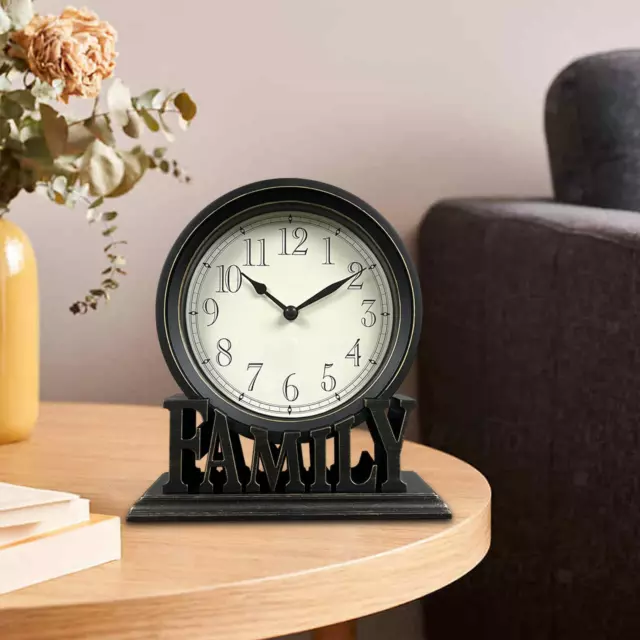 Reloj de mesa nuleben decorativo silencioso movimiento de cuarzo para decoraciones de estanterías