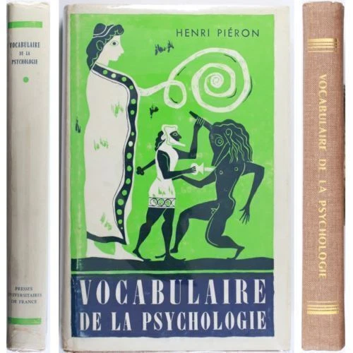 MCM FRENCH PSYCHOLOGY Dictionary Dustjacket ART Paris Vintage 1960s