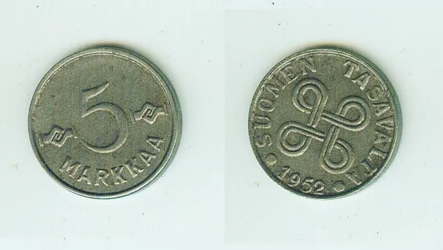 5 Markkaa. 1952    Finnland