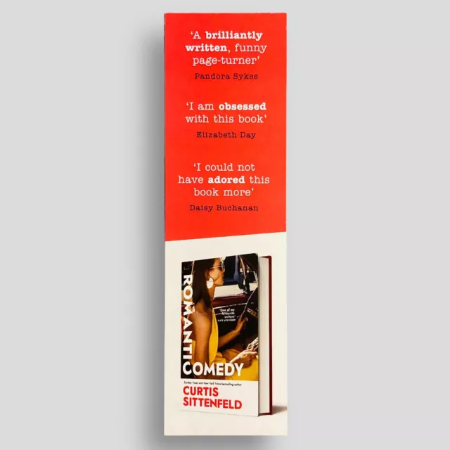 Romantic Comedy Curtis Sittenfeld Collectible PROMOTIONAL BOOKMARK -not the book