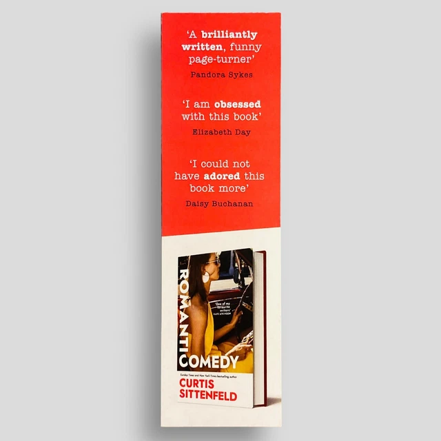 Romantic Comedy Curtis Sittenfeld Collectible PROMOTIONAL BOOKMARK -not the book