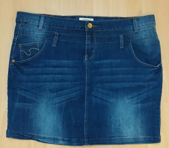 Gr.48/50 Jeansrock JANINA Stretch, 5-Pocket, Gürtelschlaufen, echt toll!