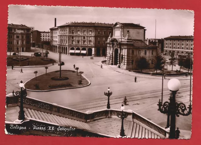 CARTOLINA VG ITALIA - BOLOGNA - Piazza XX Settembre - 1951 Lavoro Bicolore